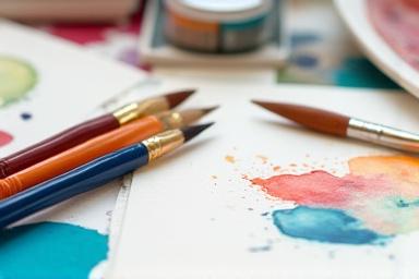 Pennelli e acquerelli per artisti