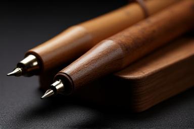 Set di penne in legno sostenibile